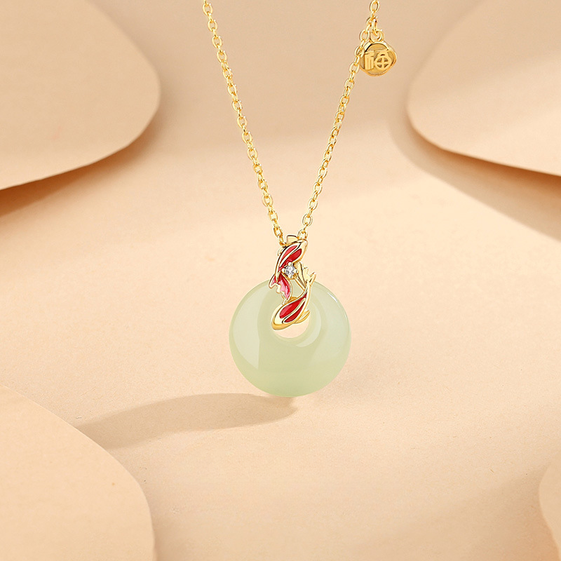 Koi Nephrite Necklace