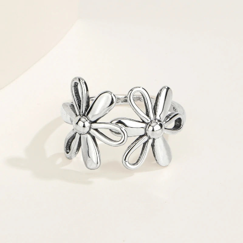 Antiqued Blossom Ring