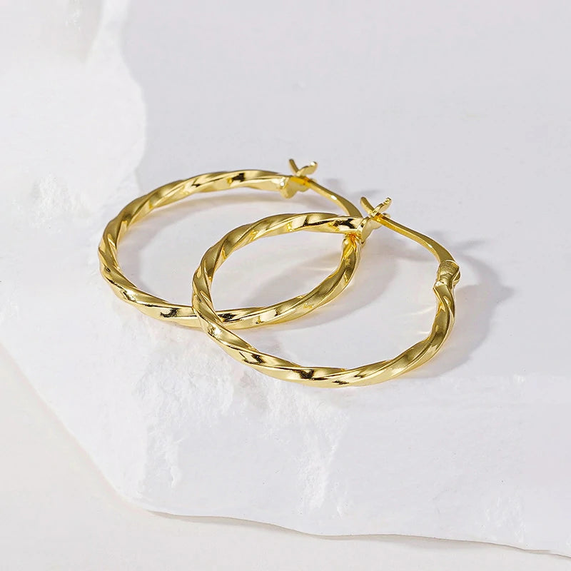 Twisted Geometry Earrings | Pair