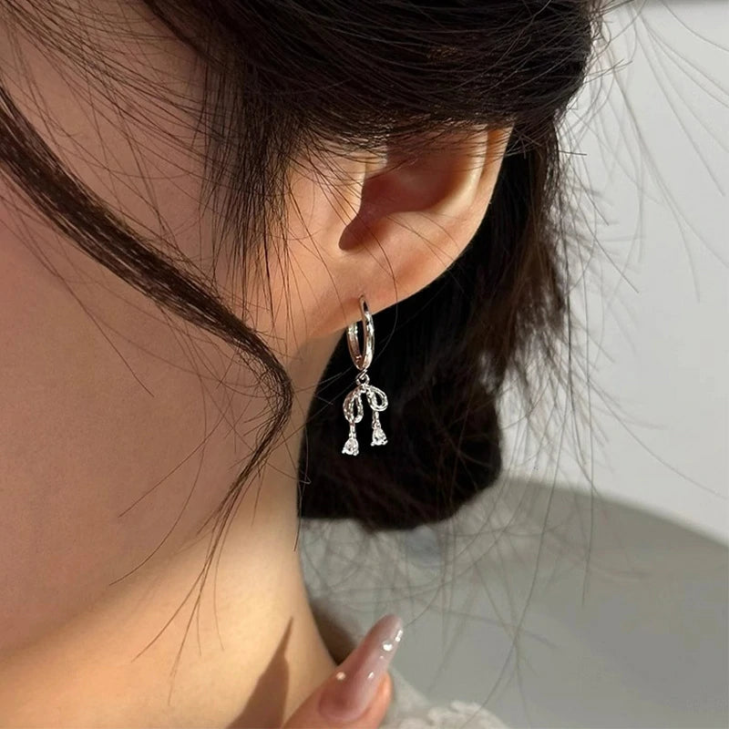 Draping Bow Drop Earrings | Pair