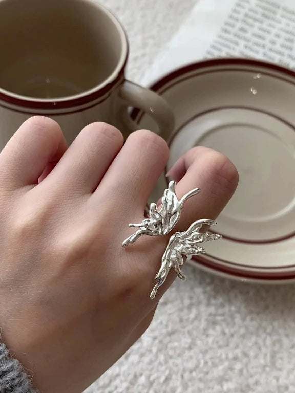 Adjustable Motion Butterfly Ring