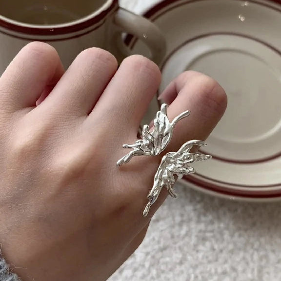 Adjustable Motion Butterfly Ring