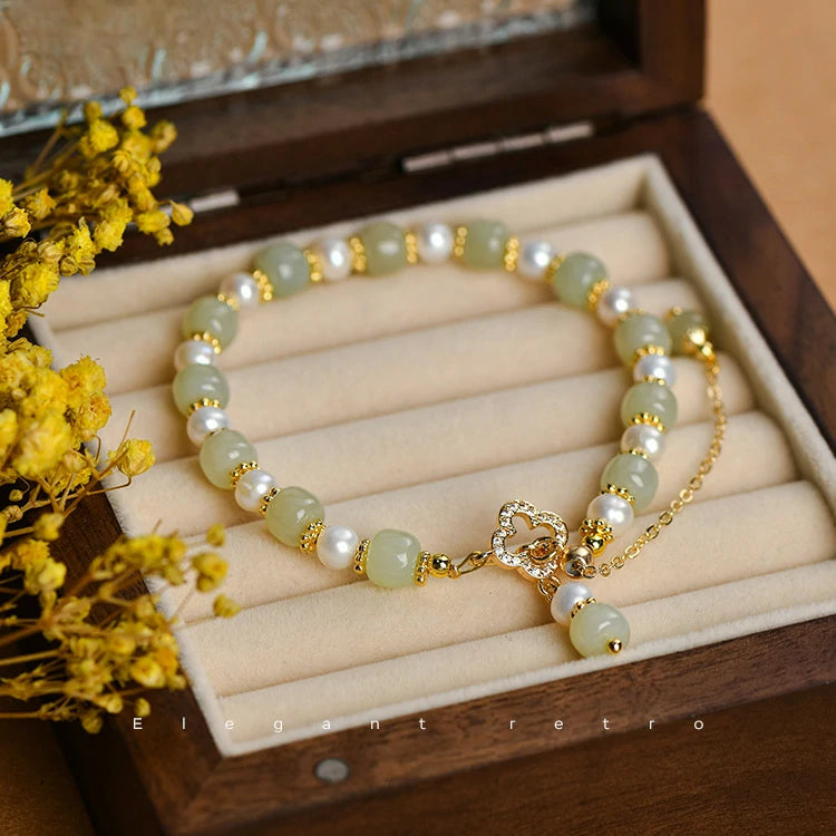 Lucky Clover Jade Bracelet