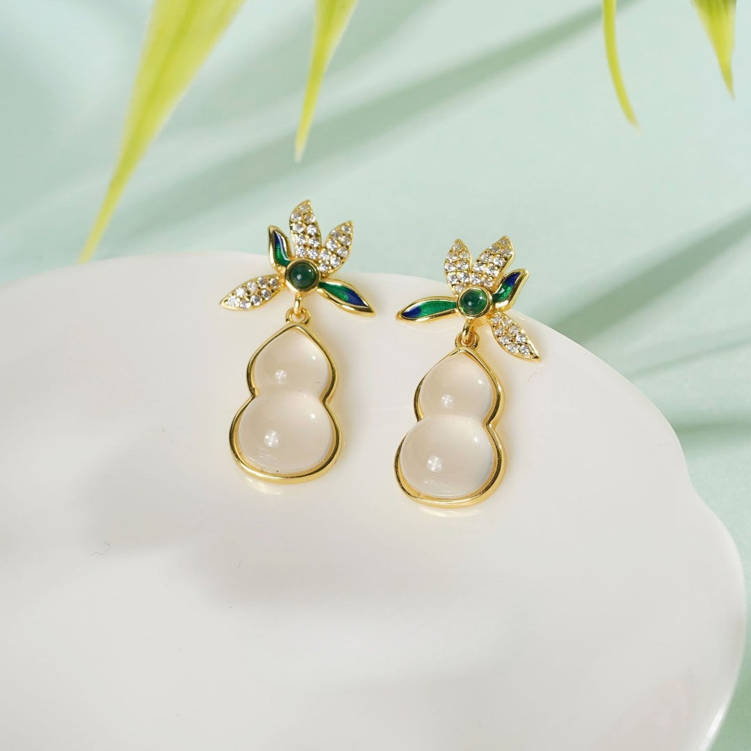 Modern Heritage Gourd Earrings | Pair