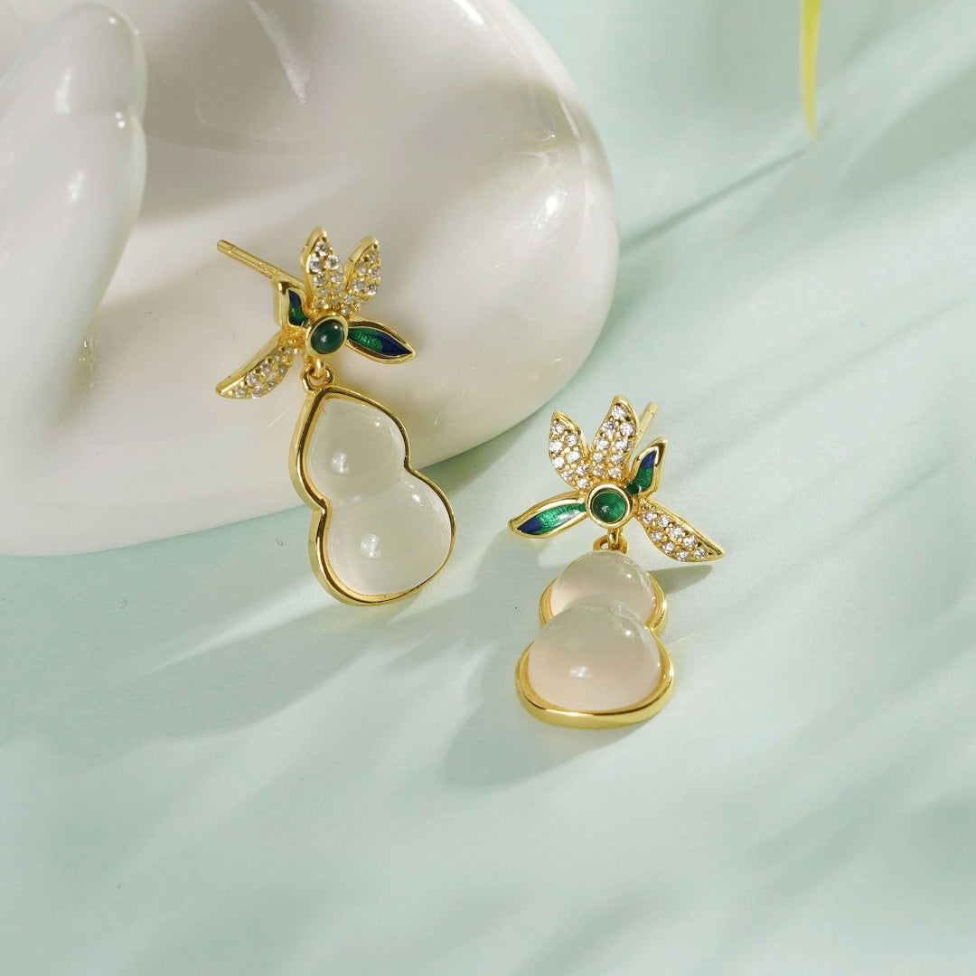 Modern Heritage Gourd Earrings | Pair