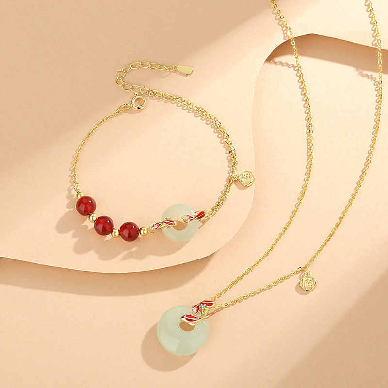 Koi Nephrite Necklace