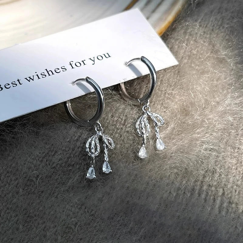 Draping Bow Drop Earrings | Pair