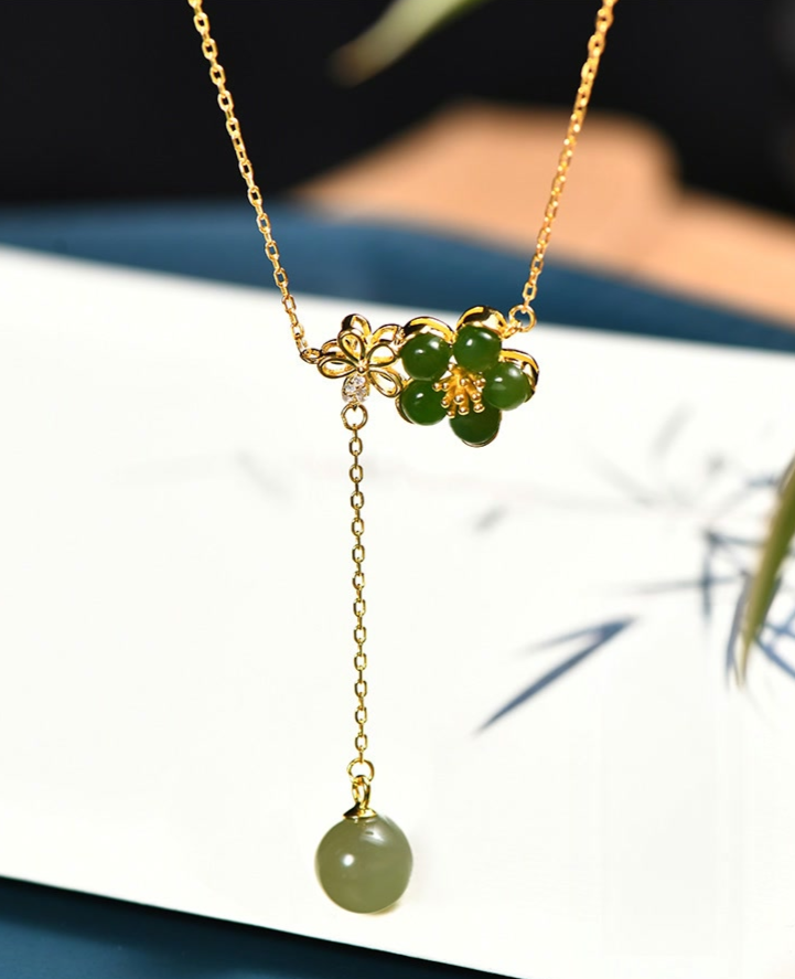Cascading Jade Necklace