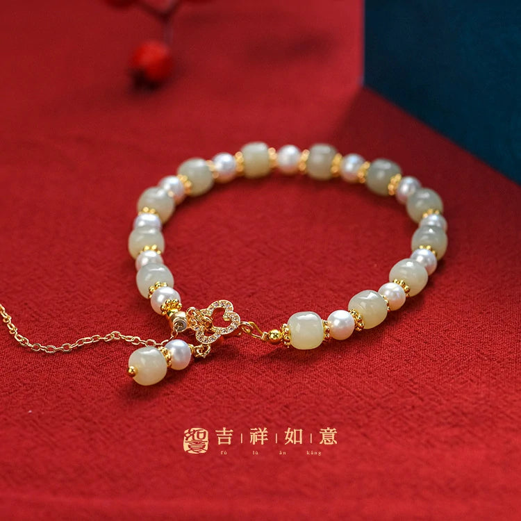 Lucky Clover Jade Bracelet