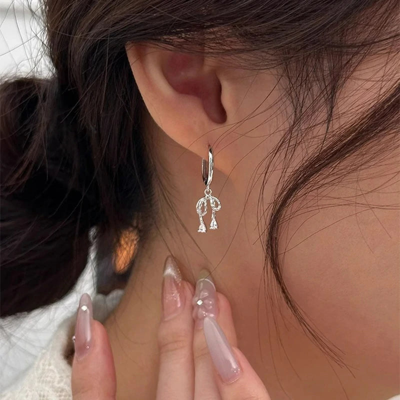 Draping Bow Drop Earrings | Pair