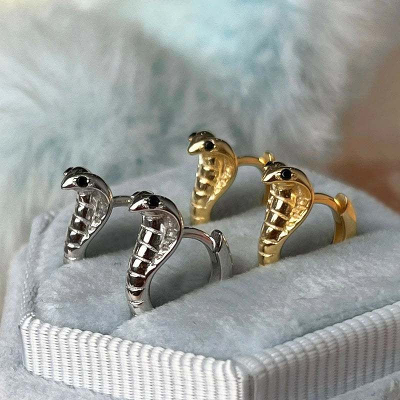 Vintage Cobra Cuff Earrings in Sterling Silver | Pair