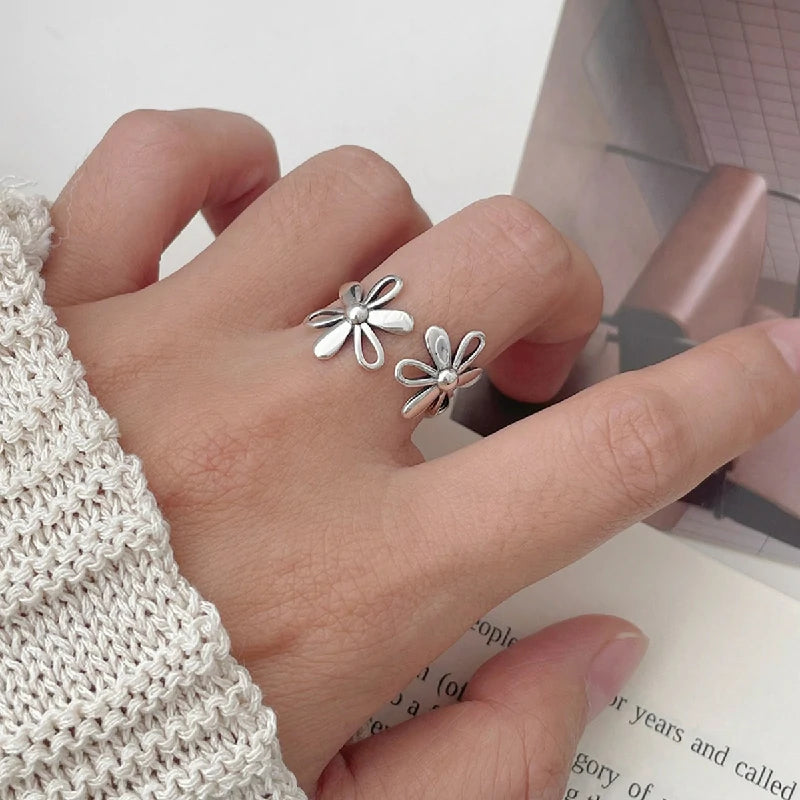 Antiqued Blossom Ring