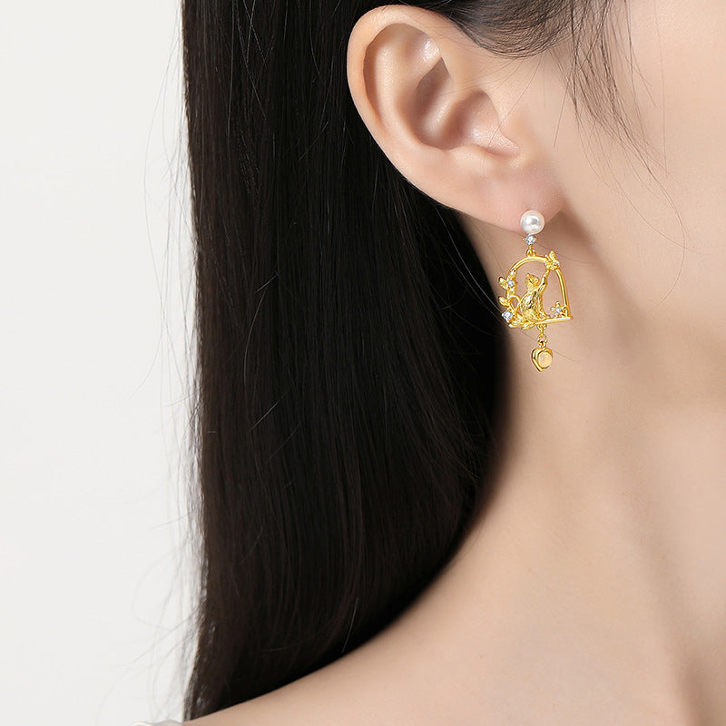 Whimsical Feline Earrings | Pair