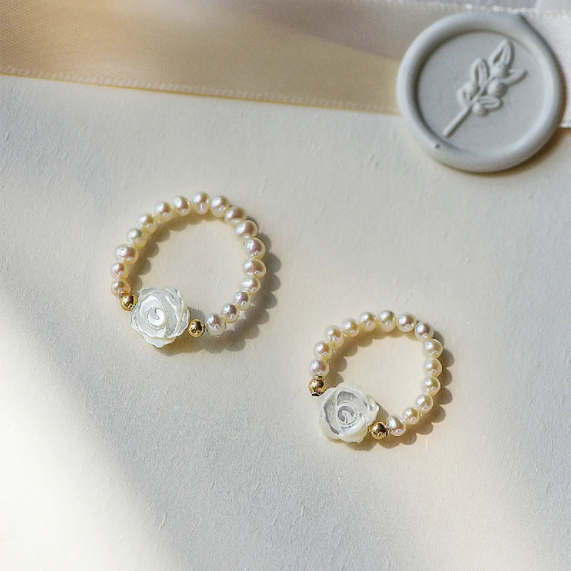 Baroque Pearl Seashell Ring