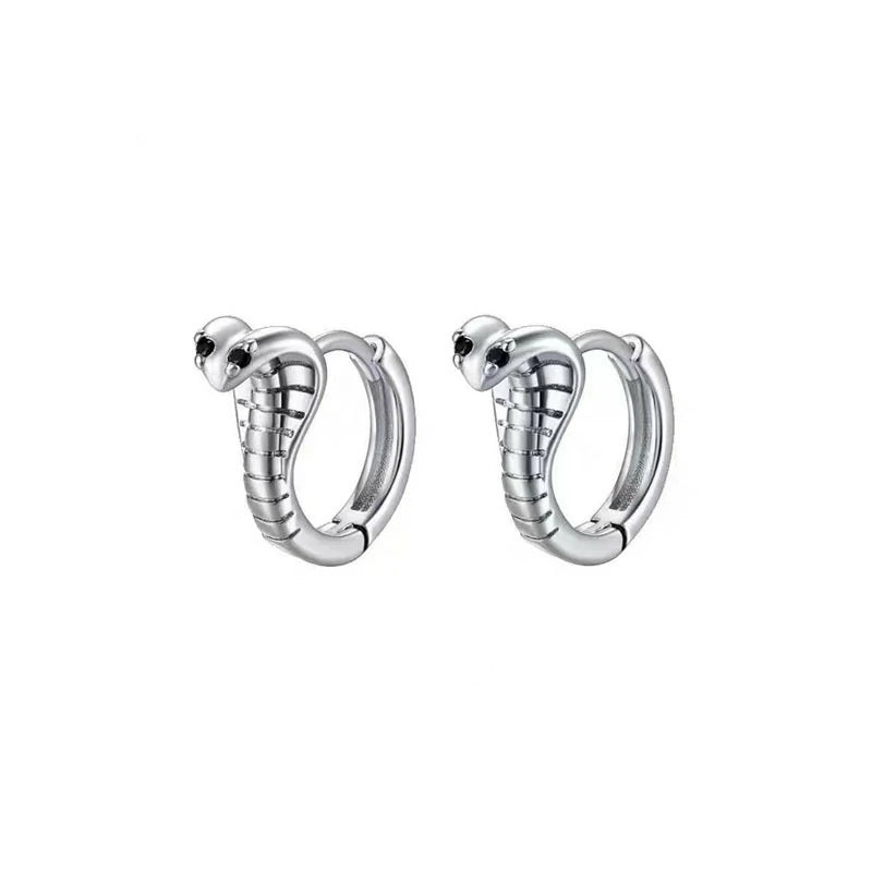 Vintage Cobra Cuff Earrings in Sterling Silver | Pair