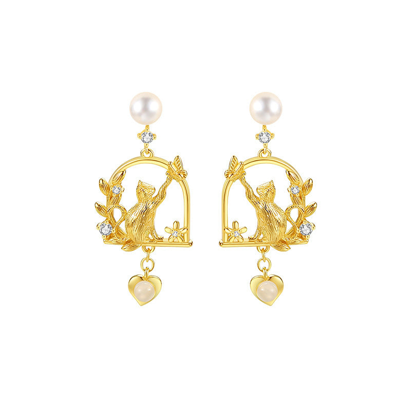 Whimsical Feline Earrings | Pair