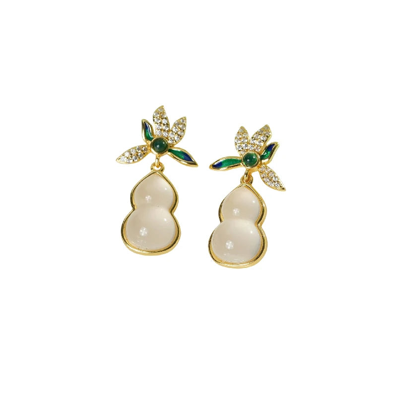 Modern Heritage Gourd Earrings | Pair