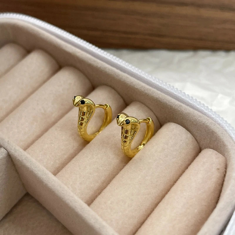 Vintage Cobra Cuff Earrings in Sterling Silver | Pair