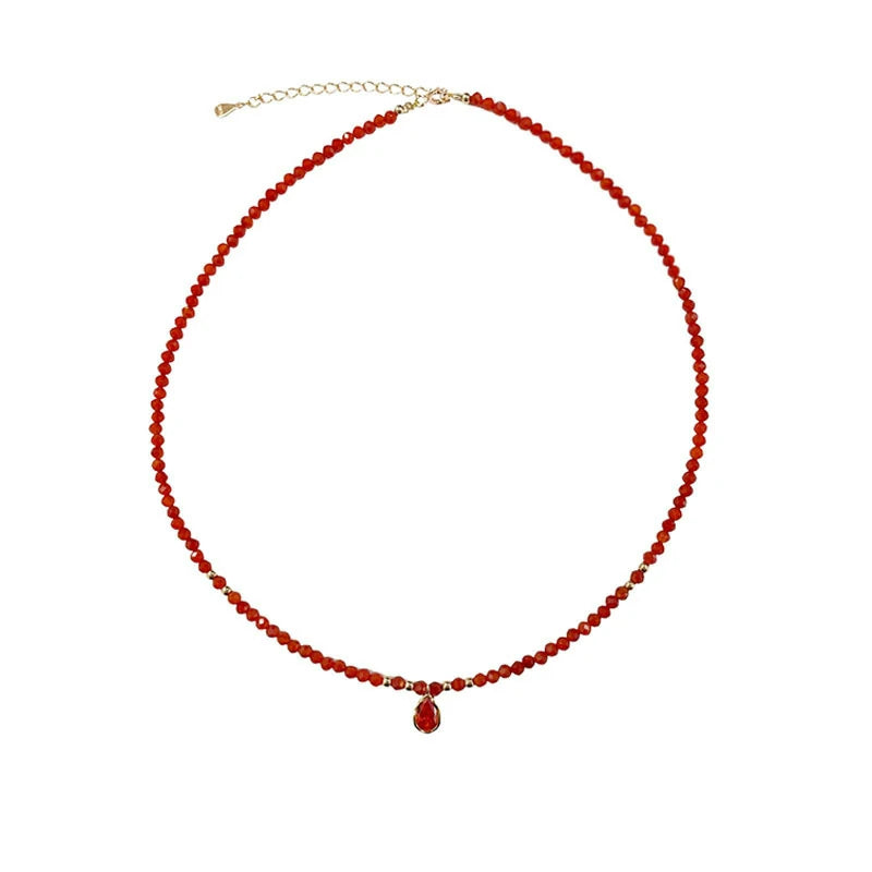 Faceted Carnelian Necklace