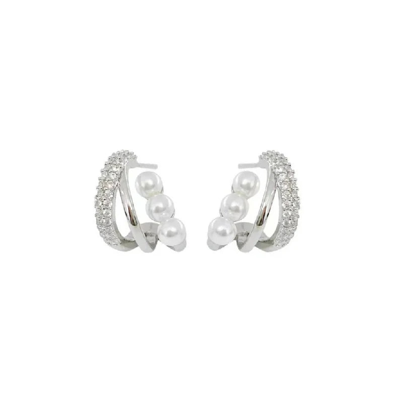 Tiered Pearl Earrings | Pair