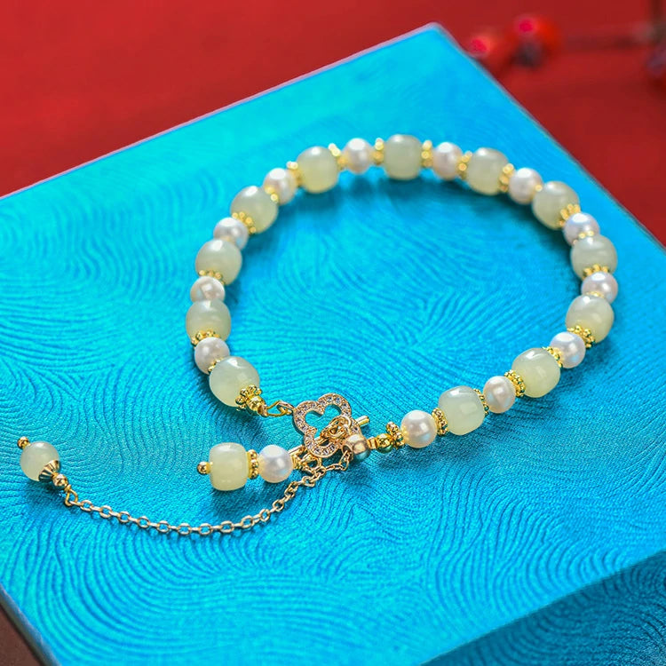Lucky Clover Jade Bracelet