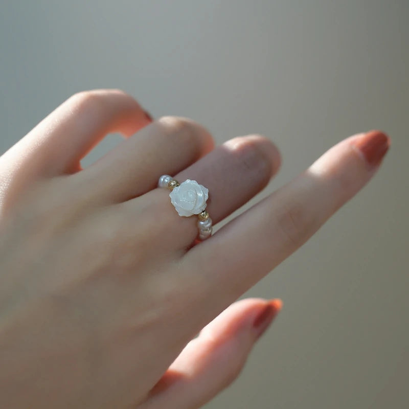 Baroque Pearl Seashell Ring