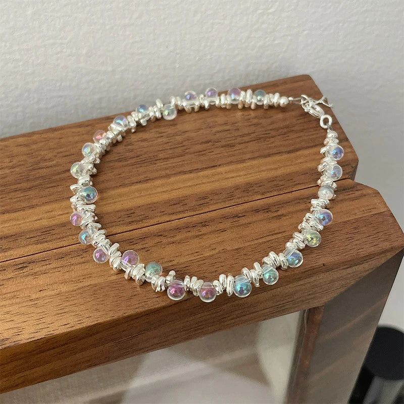 Luminous Glass Bead Bracelet