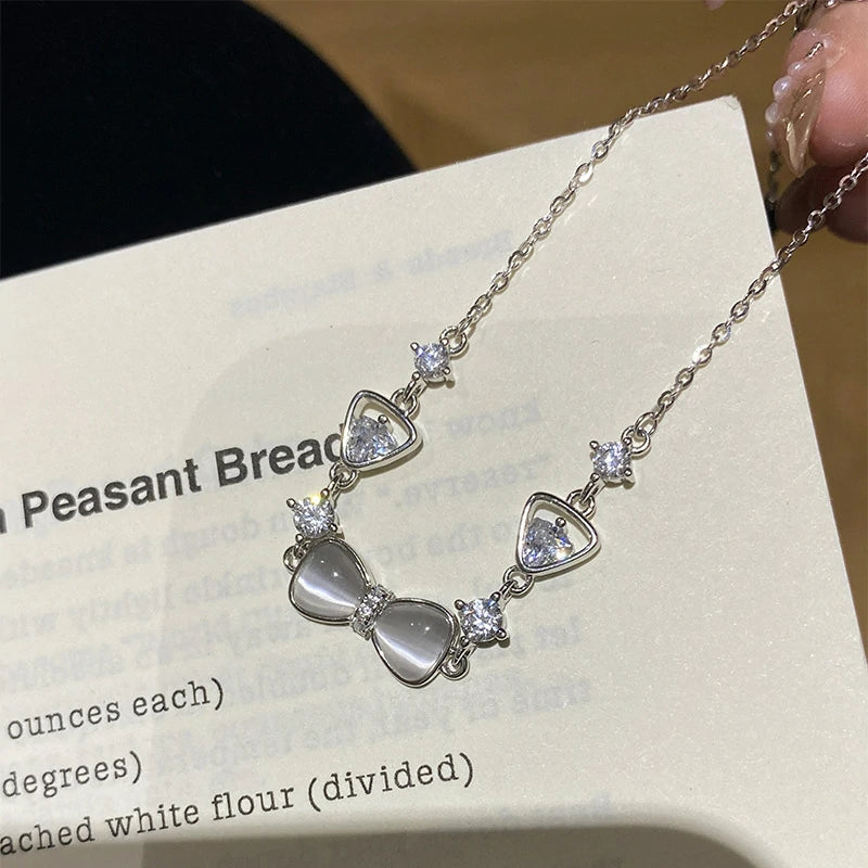 Cat-Eyes Silk Bow Bracelet