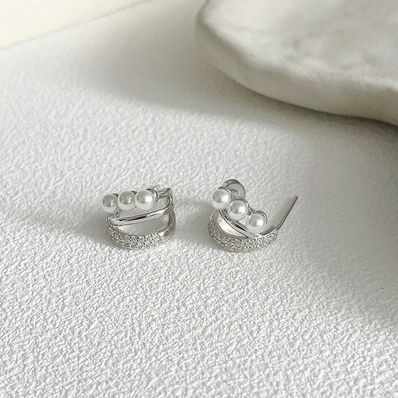 Tiered Pearl Earrings | Pair