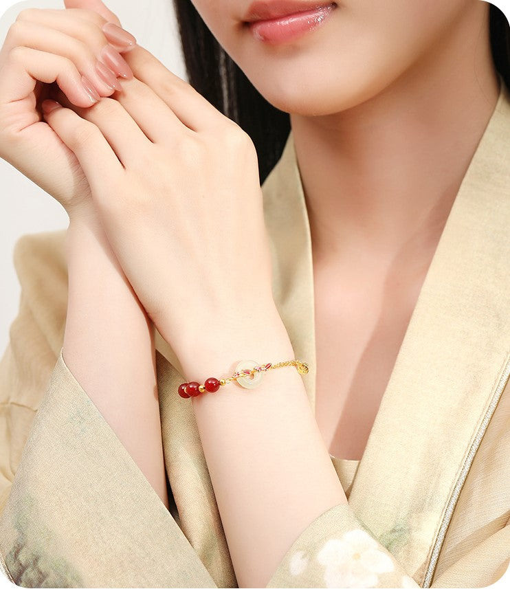 Blessing Carnelian Jade Bracelet