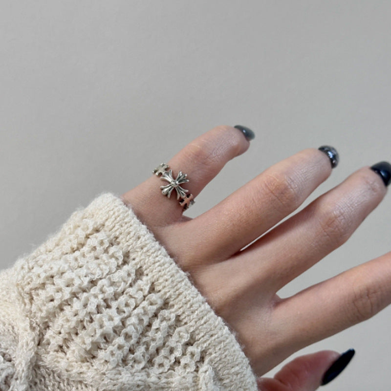 Antique Cross Adjustable Pinky Ring - Gothic Whimsy