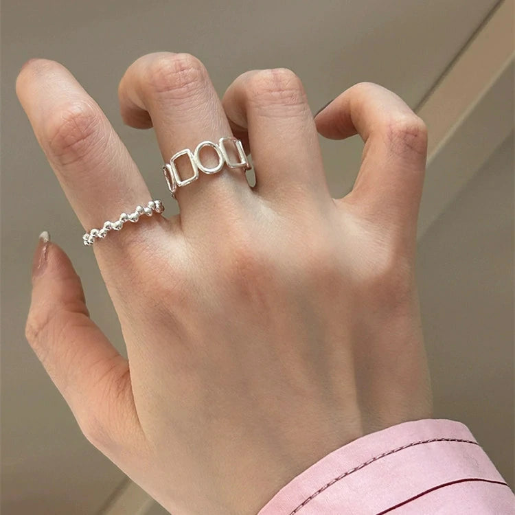 Geometric Adjustable Ring Set