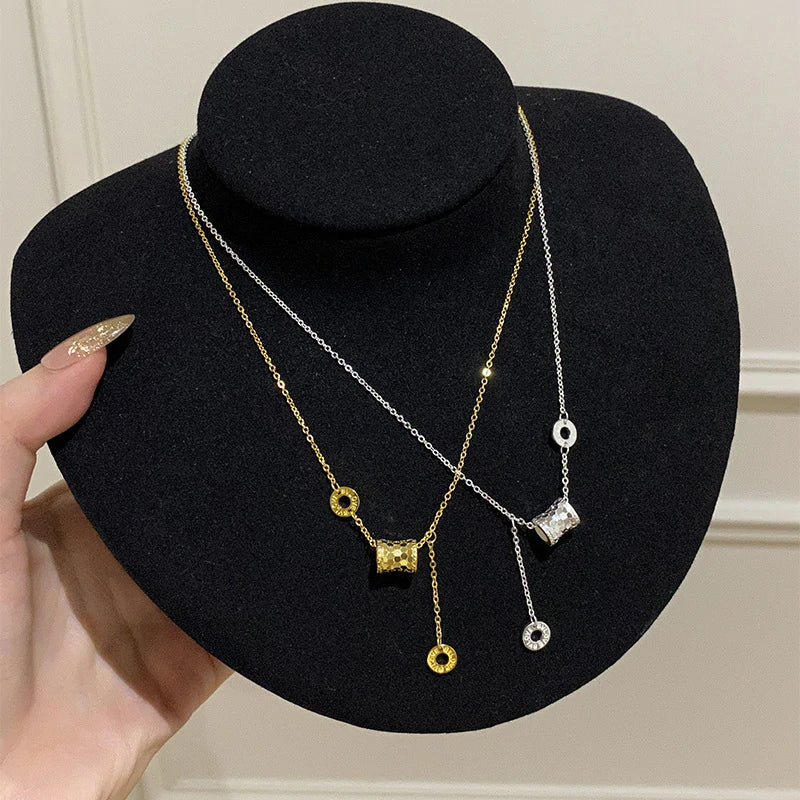 Honeycomb Fringe Necklace