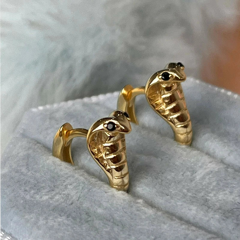 Vintage Cobra Cuff Earrings in Sterling Silver | Pair