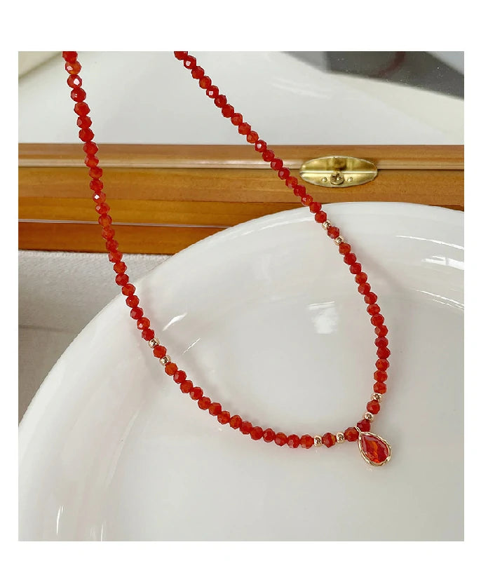 Faceted Carnelian Necklace