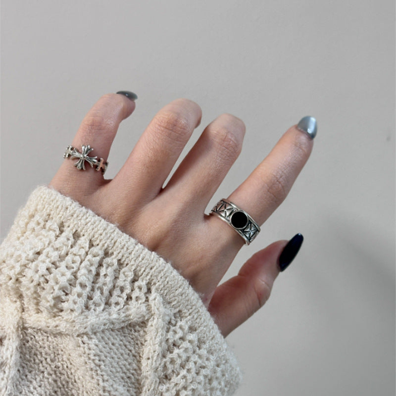 Antique Cross Adjustable Pinky Ring - Gothic Whimsy