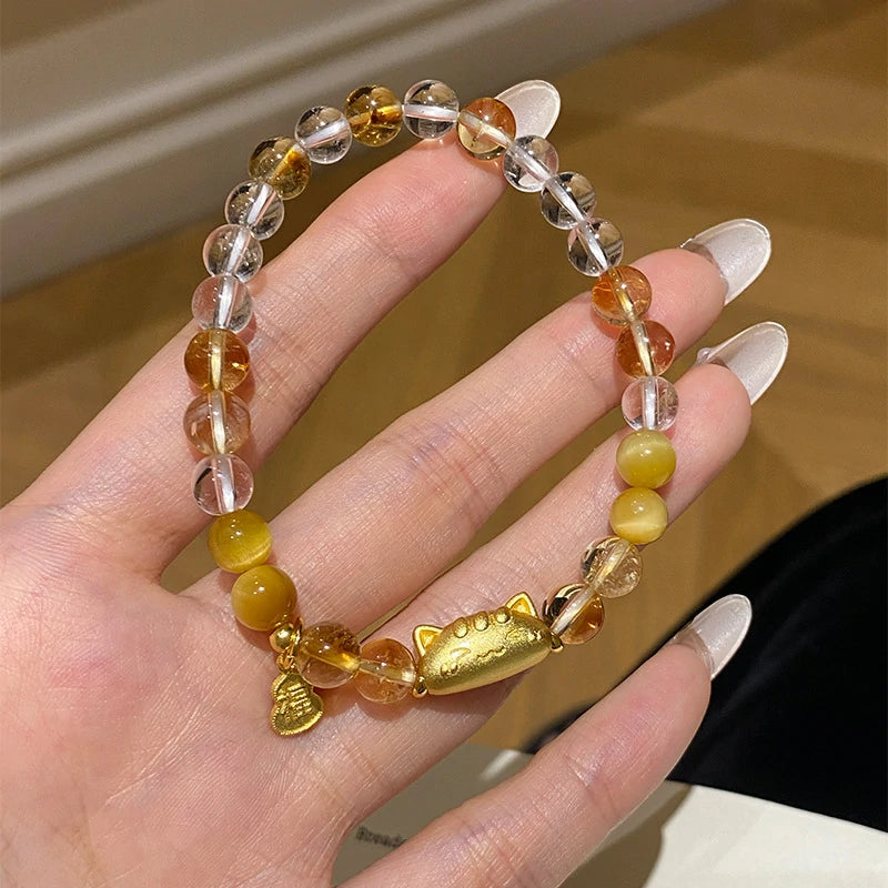 Baguette-Cat Crystal Bracelet
