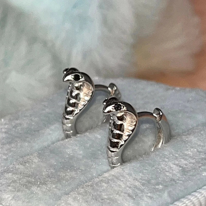Vintage Cobra Cuff Earrings in Sterling Silver | Pair