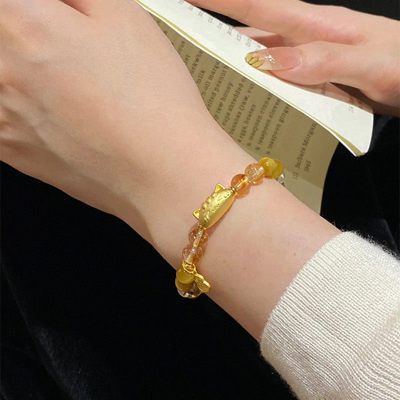 Baguette-Cat Crystal Bracelet