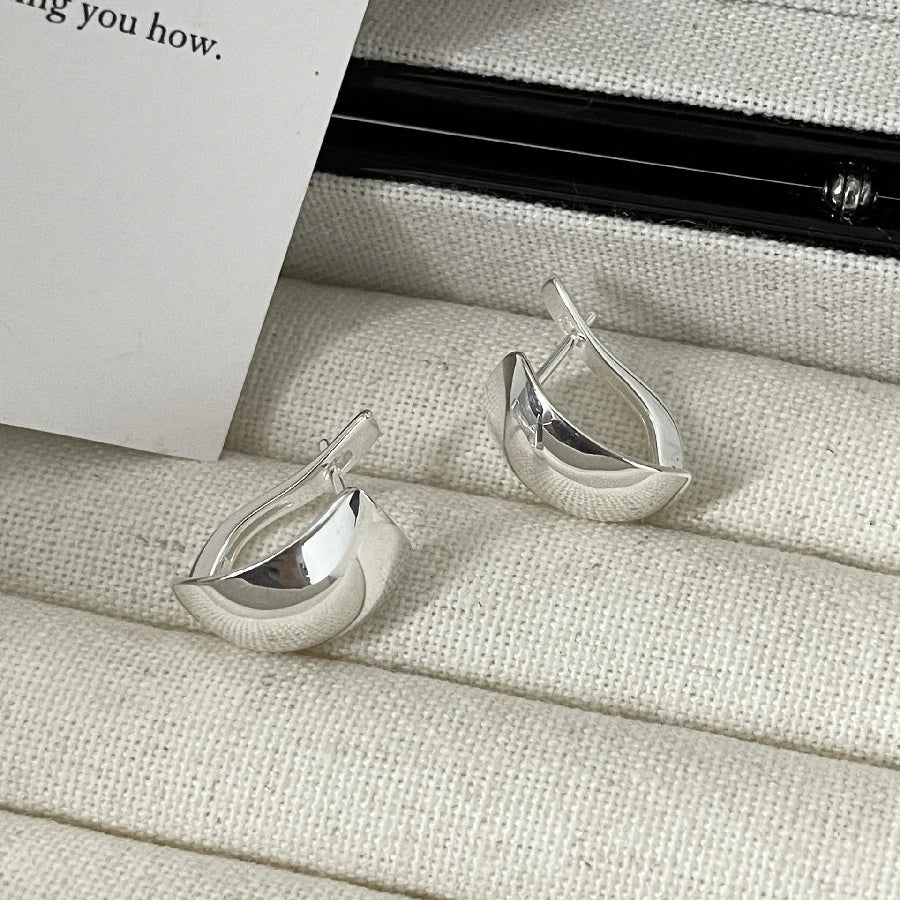 Silver Ellipse Ear Cuff | Pair