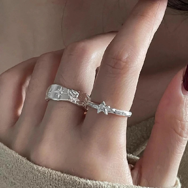 Celestial Stars Adjustable Ring Set - Astral Harmony