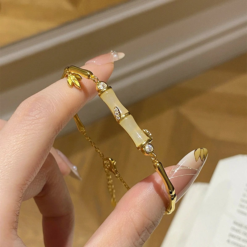 Bamboo Growth Cuff Bracelet