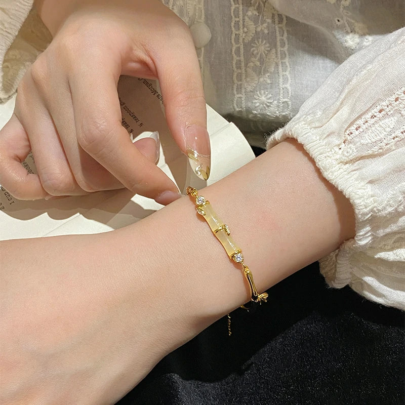 Bamboo Growth Cuff Bracelet