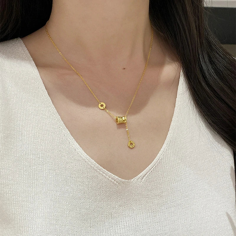 Honeycomb Fringe Necklace