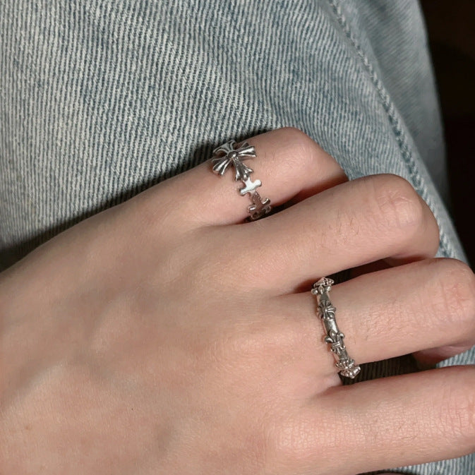 Antique Cross Adjustable Pinky Ring - Gothic Whimsy