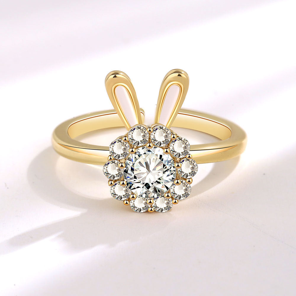 Fidget Ring Spinning Rabbit - Whimsical Serenity