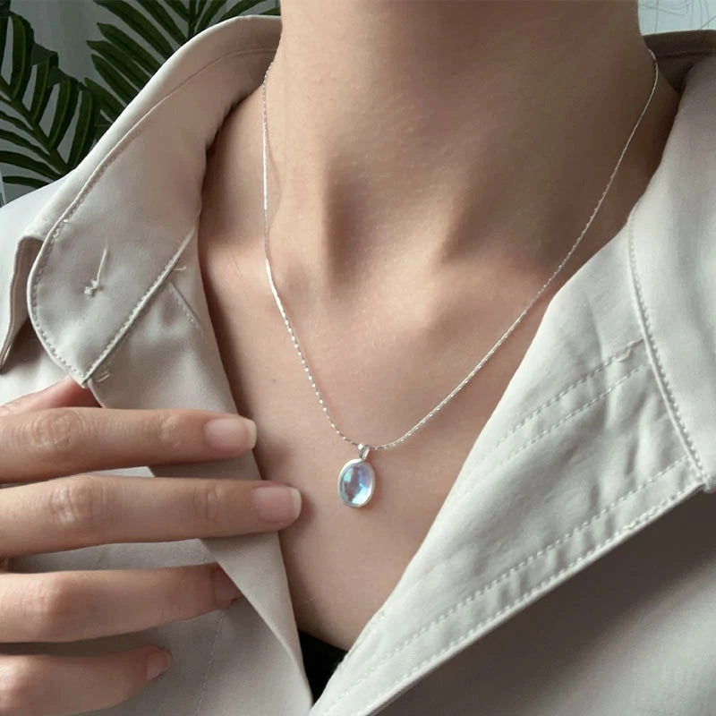 Oval Stone Necklace
