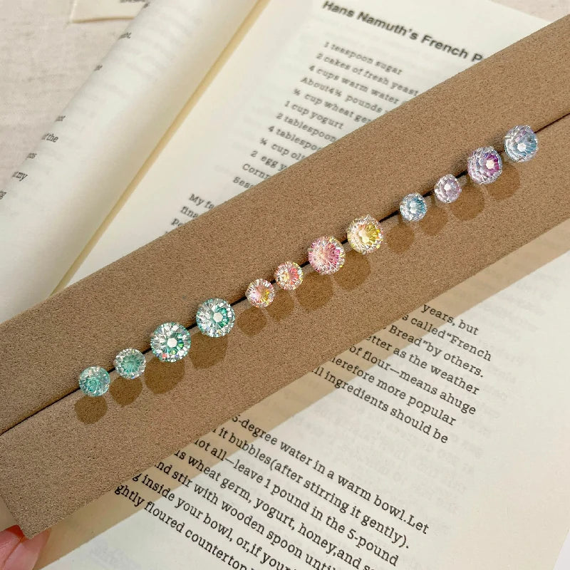 Firework Cut Stud Earrings | Pair