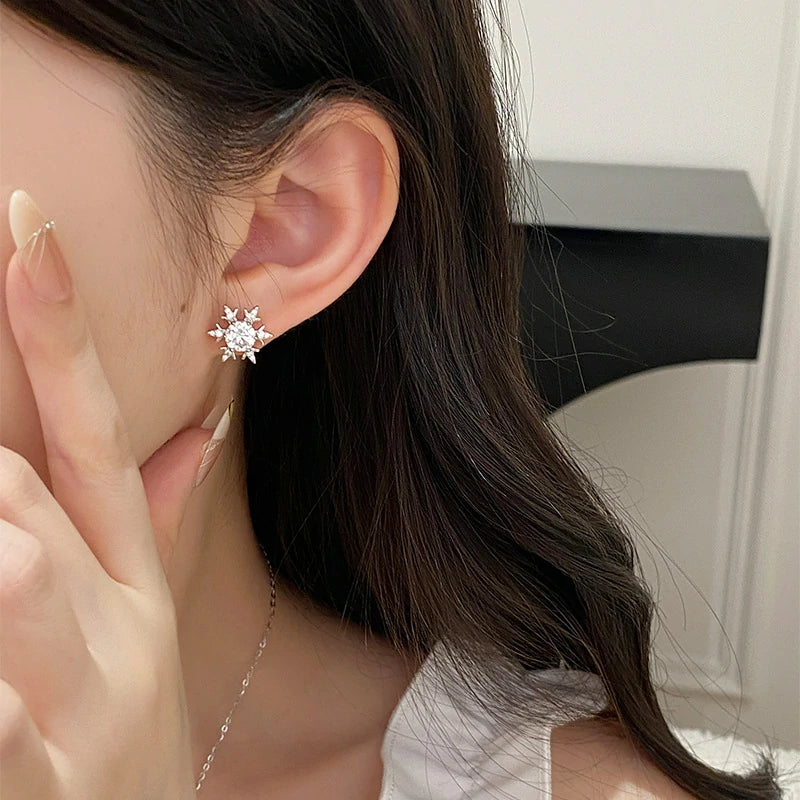 Crystalline Snowflake Earrings | Pair