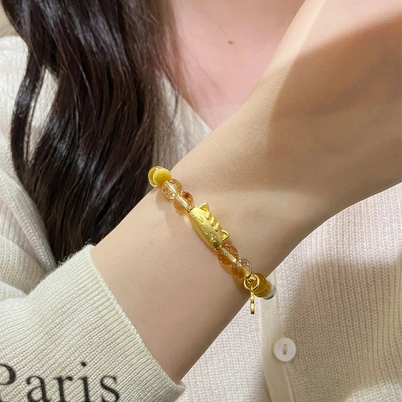 Baguette-Cat Crystal Bracelet